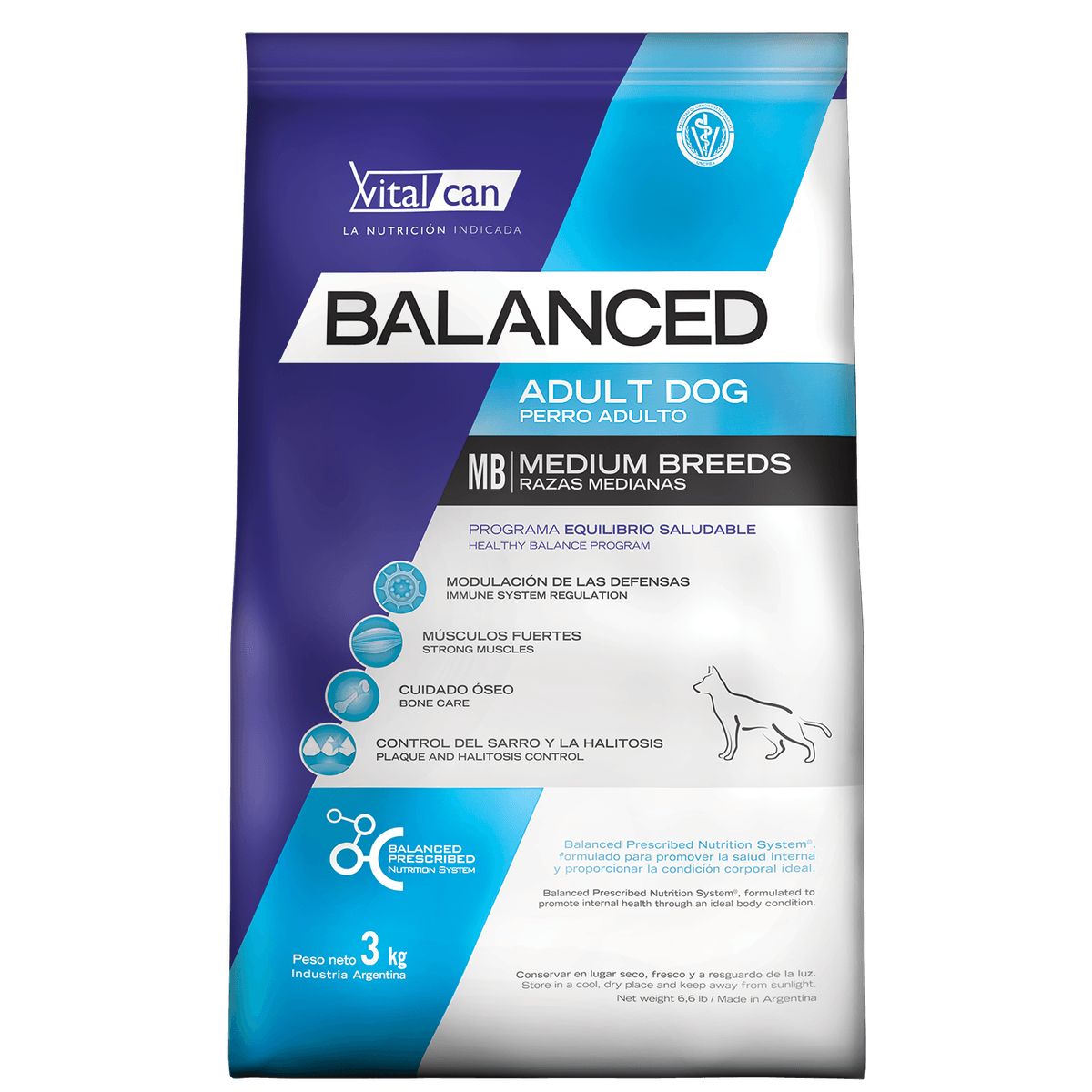 Balanced Perro Adulto Raza Mediana 3kg