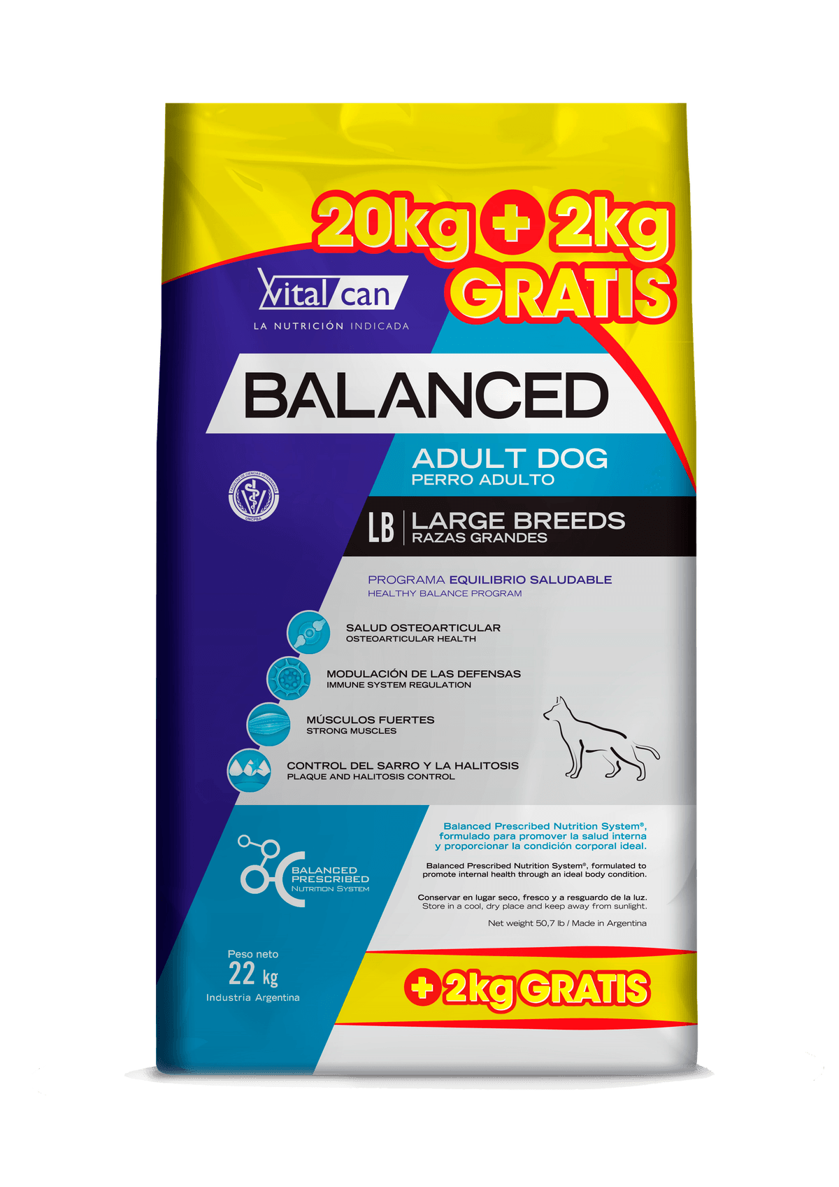 Balanced Perro Bonus Bag Adulto Grande 20.2kg