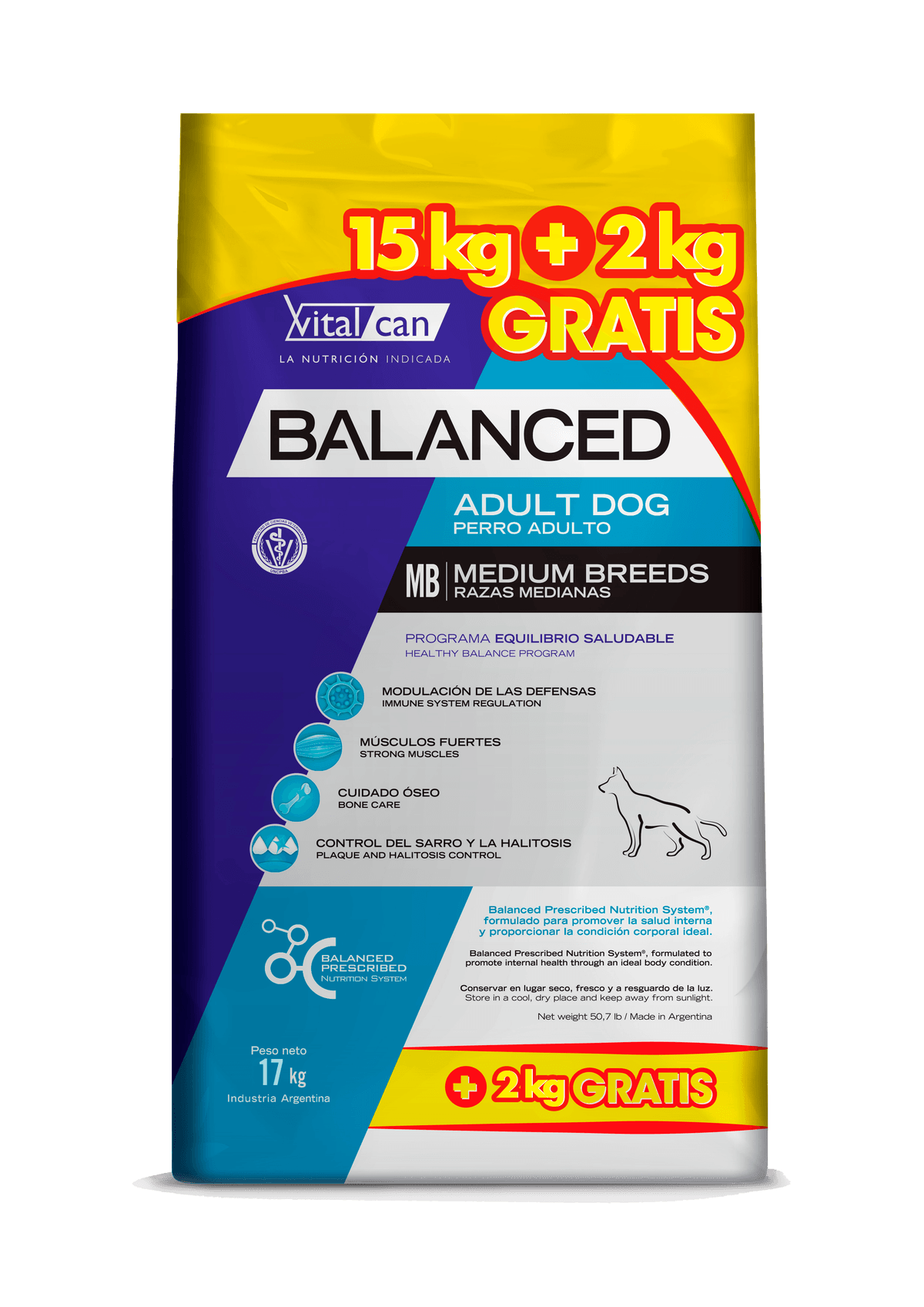 Balanced Perro Bonus Bag Adulto Mediana 15.2kg