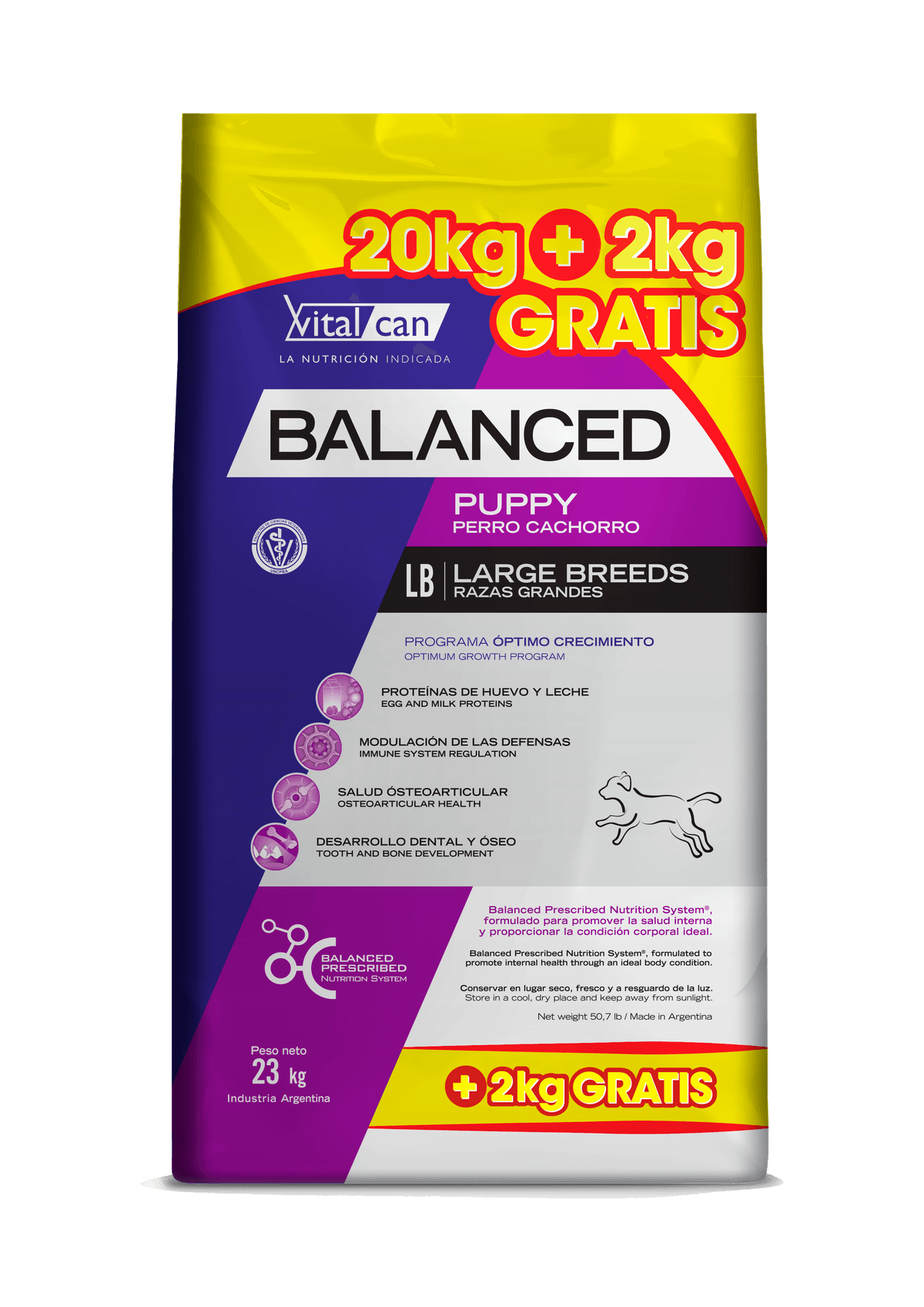Balanced Perro Bonus Bag Cachorro Grande 22kg
