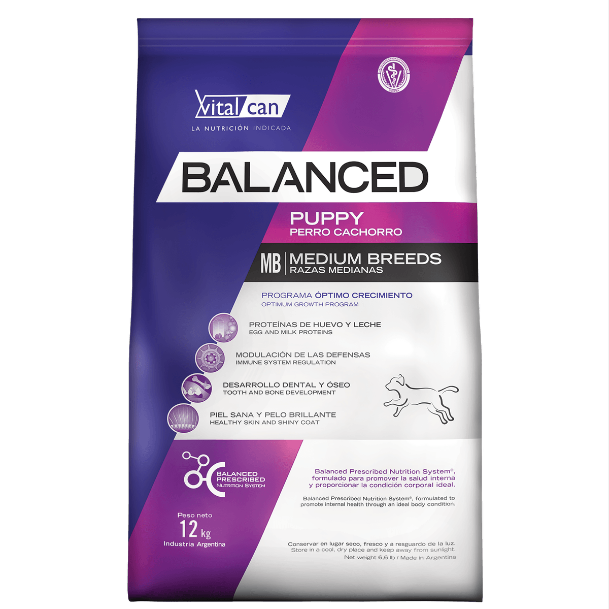 Balanced Perro Cachorro Raza Mediana 12kg