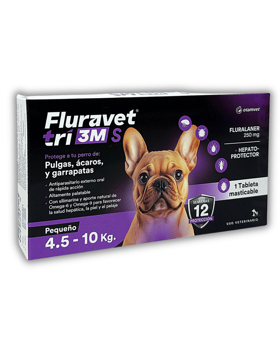 Fluravet tri 3M S (perros 4.5-10 kg)