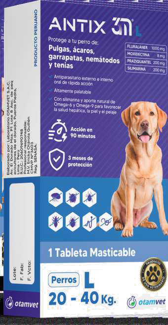 Antix 3M L (perros 20 a 40 kg)